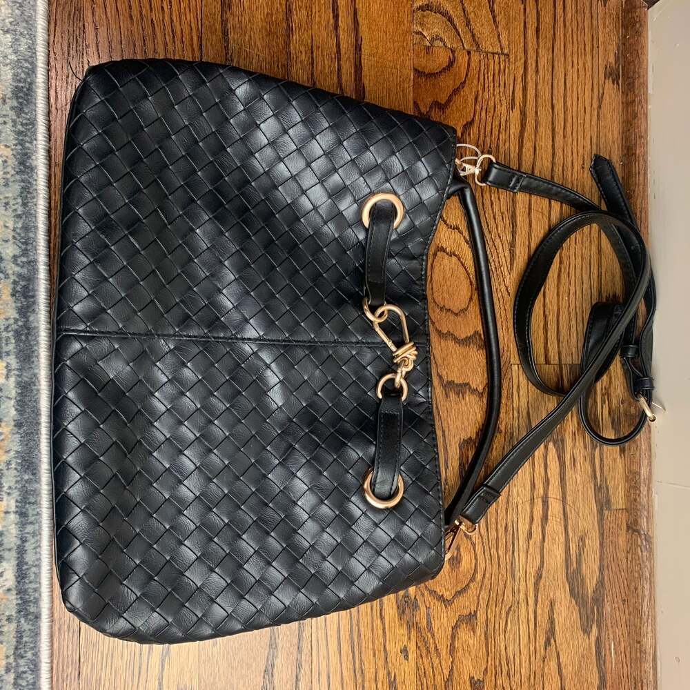 Black Woven Satchel GUC